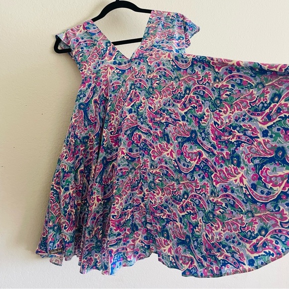 Matilda Jane woman’s paisley flowy top size S feminine colorful flared chic - Picture 8 of 9